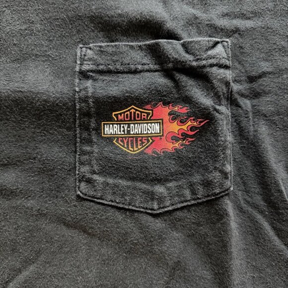 Vintage Harley Davidson Flame Pocket Denali Alaska T-Shirt Men's XL/2XL - Picture 3 of 8
